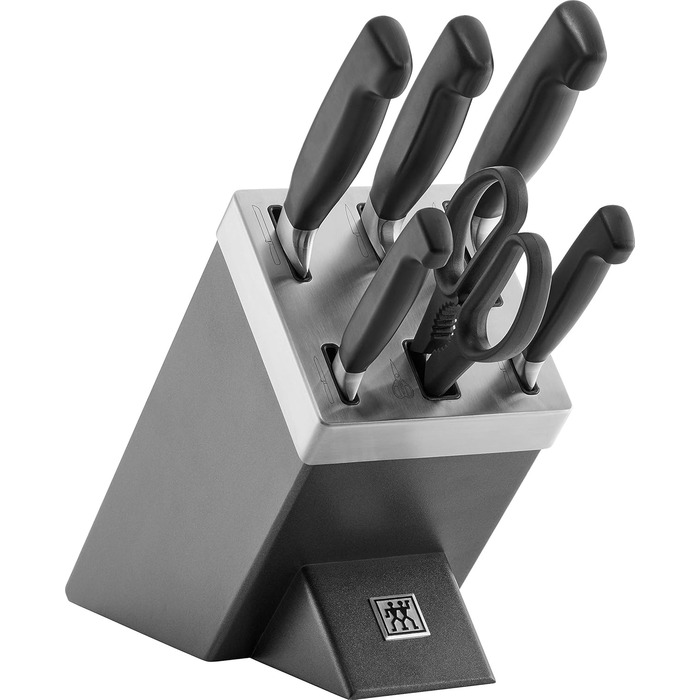 Набір ножів Zwilling Gourmet 7 предметів сірий, з самозаточкою, з нержавіючої сталі, Twin Grip, 12 см