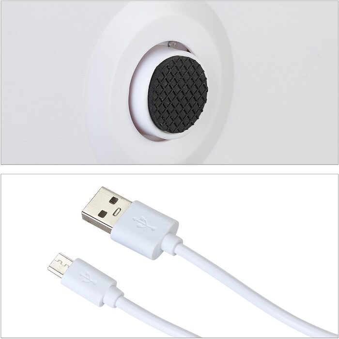Електронна дитяча вага Relaxdays до 20 кг, з батарейками та USB, для немовлят і тварин, біла