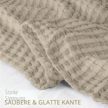 Вафельна ковдра Utopia Bedding з 100% бавовни, літня легка ковдра, 304x304 см, колір хакі