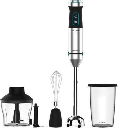 Блендер Cecotec Stabmixer Power TitanBlack 1500 XL Cream&Crush - 1500 Вт, технологія CrossBlades, титанове покриття, 4 аксесуари