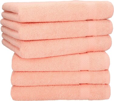 Набір рушників Betz Palermo 6 шт. 50x100 см, 100% бавовна, легкі, добре вбирають вологу, для спорту, пляжу, подорожей, абрикосовий колір