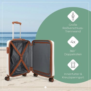Дорожня валіза Travelite BALI, 34 л, ABS, 4 колеса, жорсткий корпус, ручна поклажа 55 см, відповідає IATA