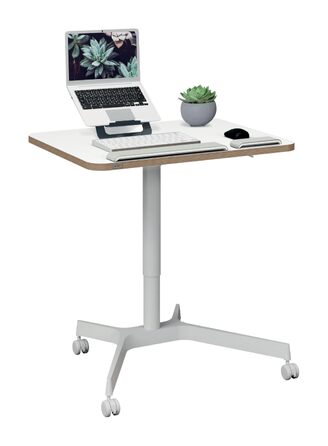 Ергономічний електричний стіл Leitz Ergo Compact 80x60 см для офісу та дому, білий - регульована висота, навантаження до 80 кг, з нагадуванням про зміну положення