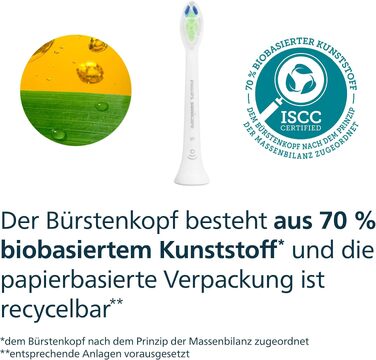 Смінні насадки для електричної зубної щітки Philips Sonicare W2 Optimal White, білі, 8 шт, HX6068/87