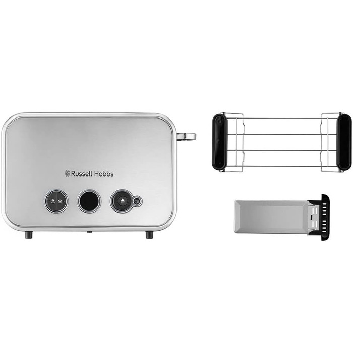 Тостер Russell Hobbs Distinctions Titanium (2 відділення) - нержавіюча сталь, 6 режимів, розморожування, підігрів, підйом тостів