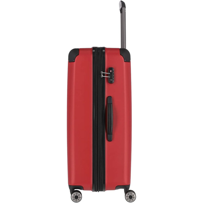 Велика валіза на 4 колесах Travelite CITY з жорстким корпусом, розширювана, з TSA-замком, стійка до подряпин, 77 см, 113-124 л, червона