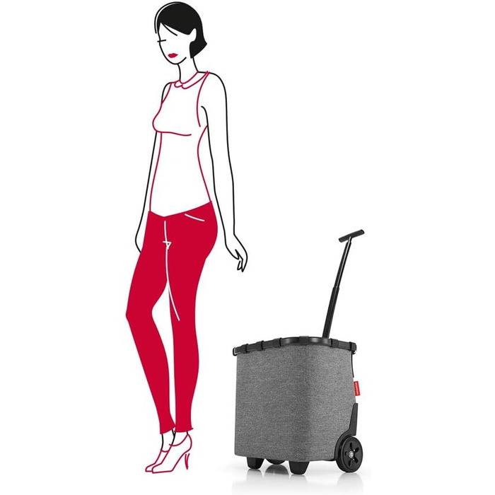 Сумка-візок reisenthel carrycruiser Plus Twist Silver з безкоштовним чохлом та захисною кришкою – шопер для покупок