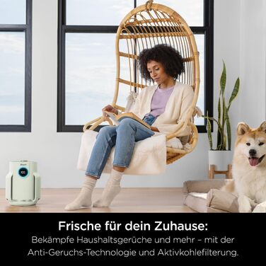 Повітряний фільтр Shark NeverChange HP150EU: для приміщень до 60 м², HEPA-фільтр на 5 років, уловлює 99,97% алергенів, авто-режим, тиха робота, LED-дисплей, білий