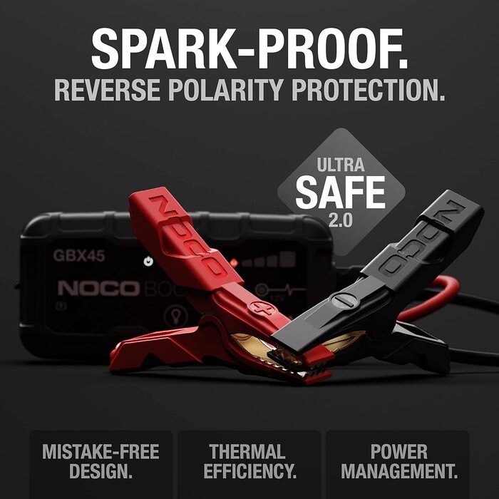 NOCO Boost X GBX45: Портативний пусковий пристрій Powerbank – 1250A, для бензинових двигунів до 6.5L та дизельних до 4.0L