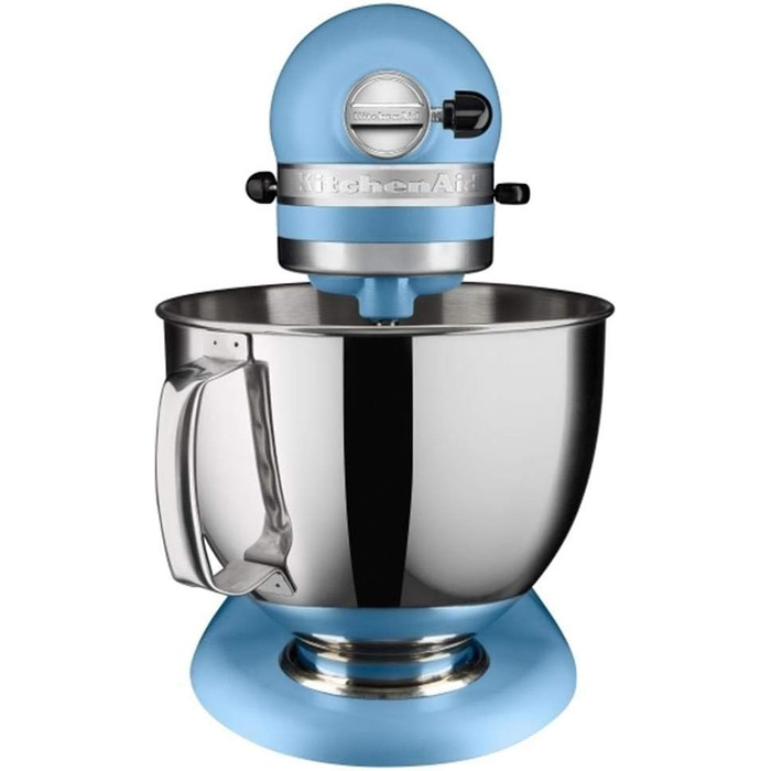 Кухонна машина KitchenAid Artisan — планетарний міксер з чашами з нержавіючої сталі 4.8 л та набором аксесуарів (5 шт), Vintage Blue