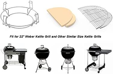 Onlyfire решітка для гриля 57 см для Weber Kettle та аналогічних вугільних грилів