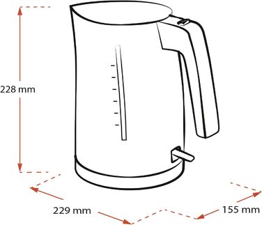 Електрочайник Melitta Look Aqua 1026-02, 1,7 л, 2400 Вт, чорний, з автоматичним вимкненням, захистом від перегріву та прихованим нагрівальним елементом