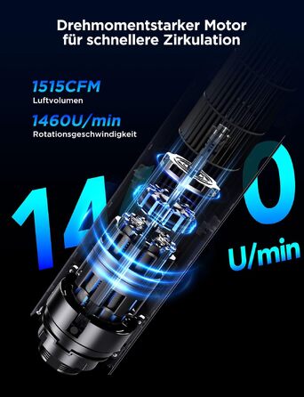 Вентилятор Tower GoveeLife Leiser: Розумний вежний вентилятор з 12 швидкостями, таймером, осциляцією 150° та керуванням через додаток (чорний матовий)
