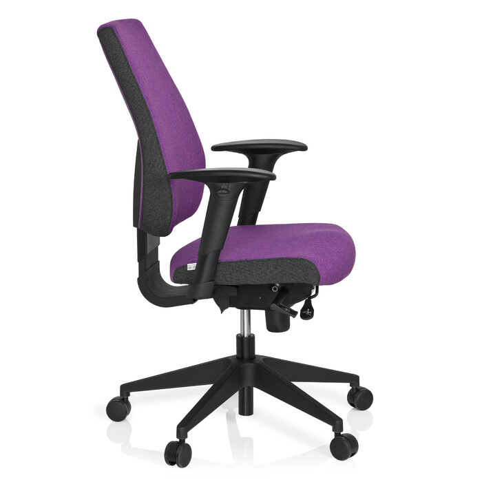 Офісне крісло / поворотне крісло PRO-TEC 500 Тканина темно-сірий/фіолетовий hjh OFFICE