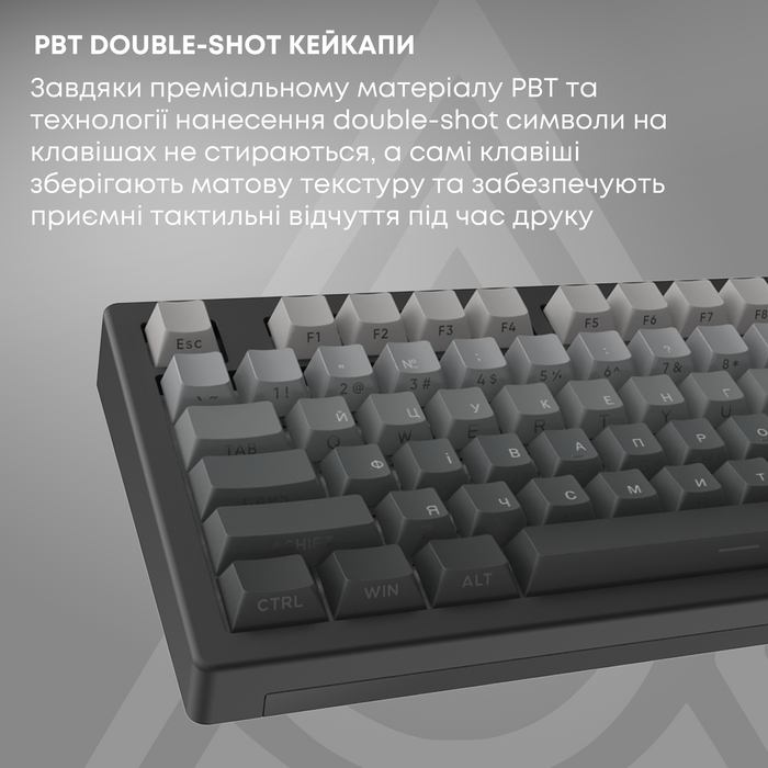 Бездротова механічна клавіатура Ajazz AK820 V2 White Peach Switch (AK820-V2-WP-S-W)