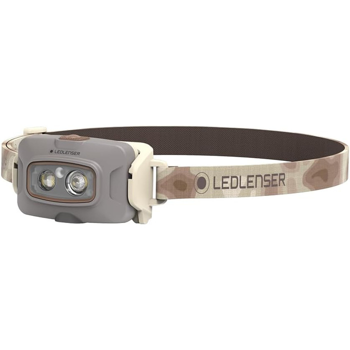 Налобний ліхтар Ledlenser HF4R Signature, акумуляторний, 600 люмен, RGB, IP68, пісочний колір, для активного відпочинку