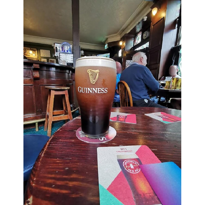 Набір пивних келихів Guinness 4 шт по 568 мл з логотипом та арфою