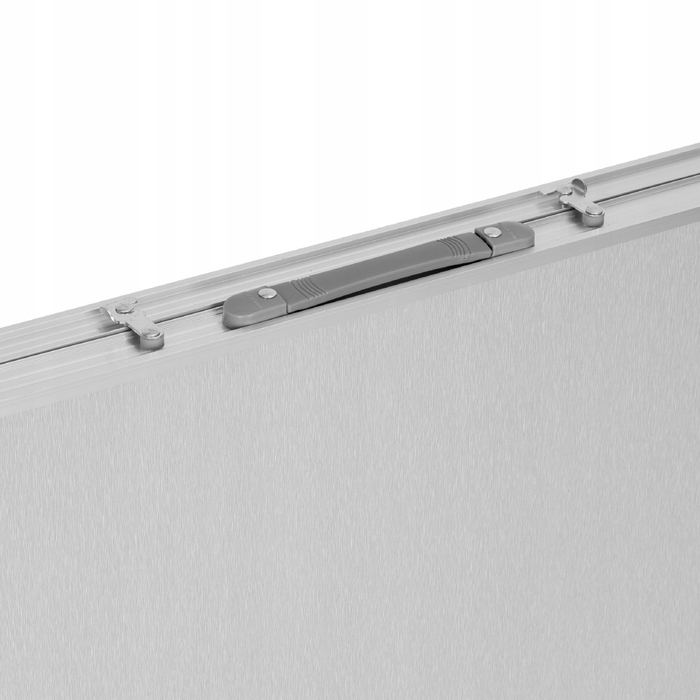 Туристичний стіл Bauerkraft 120x60x70 см, сірий, алюміній, стільниця МДФ