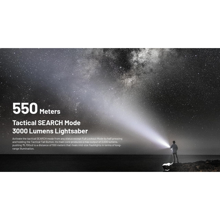 Ліхтарик Nitecore EDC35, надяскравий, 5000 люмен, потужний EDC ліхтар, акумулятор 21700 Li-Ion, зарядка USB-C, чорний