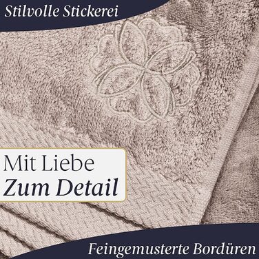 Liebenstein® Преміум набір рушників із бавовни, бежевий, 2 банних 70x140 см та 2 для рук 50x100 см, 550 г/м², надзвичайно м'які та вбираючі