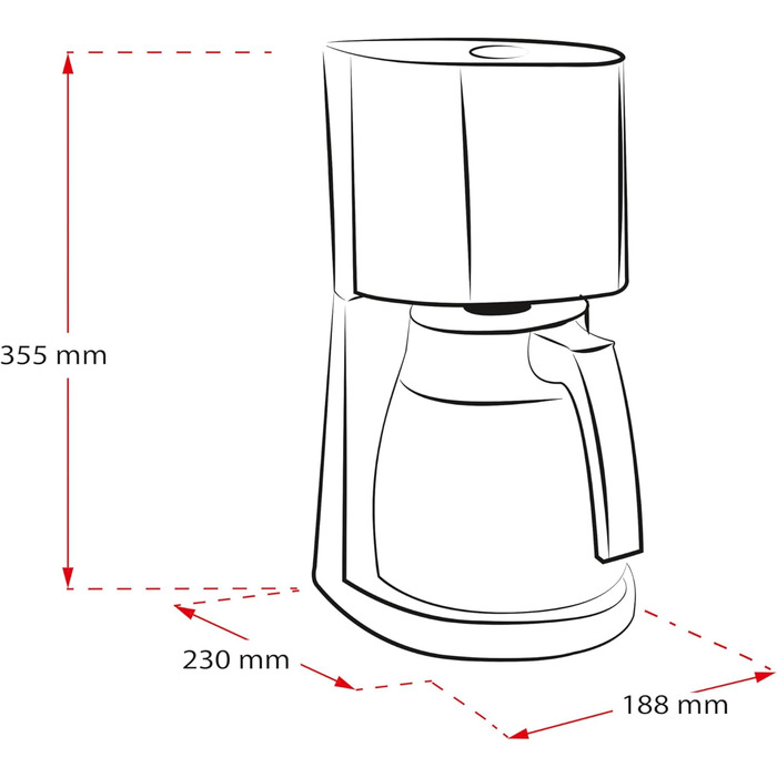 Кавоварка Melitta Enjoy Therm з термокувшином, антикрапельна, 8 чашок, чорна