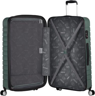 Валіза American Tourister Flashline Spinner L 78 см, 100/109 л, зелена (Dark Forest), жорсткий корпус