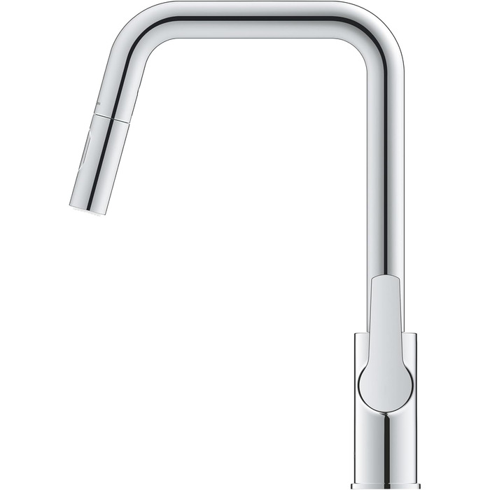 Змішувач кухонний GROHE Start чорний, висувна лійка, поворотний на 360°, економія води, легкий монтаж 306312430