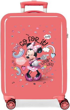 Дитячий валіза Disney Minnie Lovin Life, рожевий, 38x55x20 см, ABS, 34 л, 2 кг, 4 подвійні колеса, ручна поклажа