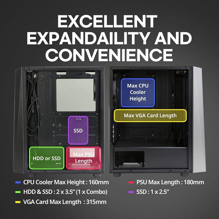 Корпус для ПК Zalman S4 Plus Mid Tower ATX, акрилова панель, 3x RGB 120мм вентилятори, чорний