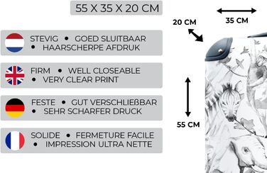 Дитяча валіза на колесах MuchoWow, акварельний слон, 4 колеса, ручна поклажа для хлопчиків та дівчат, розмір кабіни 55x40x23/20 см