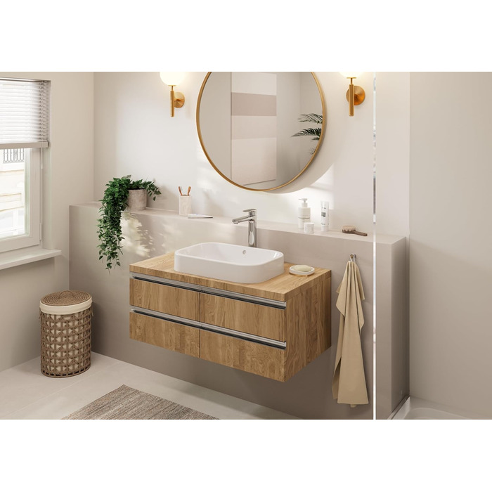 Змішувач для ванної кімнати Hansgrohe Vernis Blend, хром, висота виливу 190 мм, економія води EcoSmart, без зливу