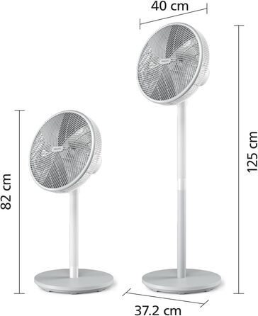 Вентилятор підлоговий Philips Series 5000 CX5535/11 з пультом, таймером, 3 швидкості, 40 Вт, білий