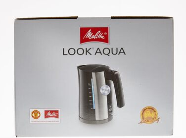 Електрочайник Melitta Look Aqua 1026-02, 1,7 л, 2400 Вт, чорний, з автоматичним вимкненням, захистом від перегріву та прихованим нагрівальним елементом