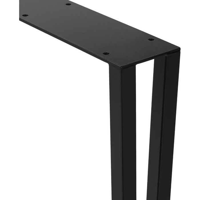 Набір з 2 металевих ніжок для столу ML-Design 50x71,5 см, прямокутна форма, чорна порошкова фарба, індустріальний стиль, для обіднього чи письмового столу, металеві ніжки для меблів, DIY-проекти