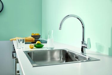 Змішувач кухонний GROHE BauEdge з високим виливом, поворотний на 360°, хром - 31367001