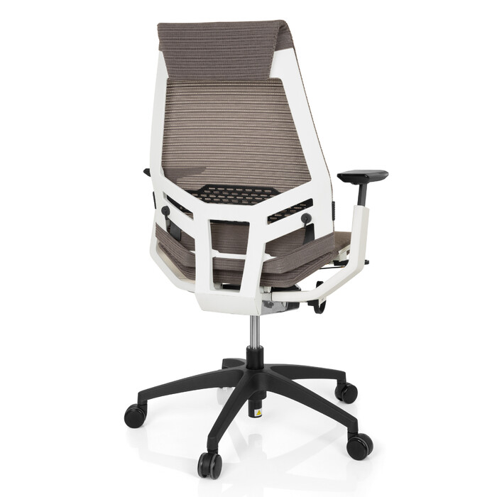 Офісне крісло GENIDIA SMART WHITE сітка сірого кольору hjh OFFICE
