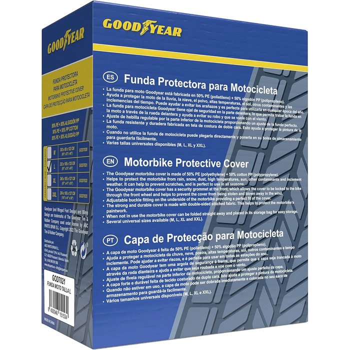 Чохол для мотоцикла Goodyear, розмір L, водонепроникний захист