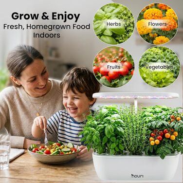 Smart Garden Nouri 12 Pod для вирощування томатів вдома | Гідропонна система | LED лампа для розсади | Автоматичний догляд