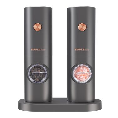 Електричний набір млинків для солі та перцю SIMPLETASTE, USB-аккумуляторні, керамічний механізм помолу, 2 шт.