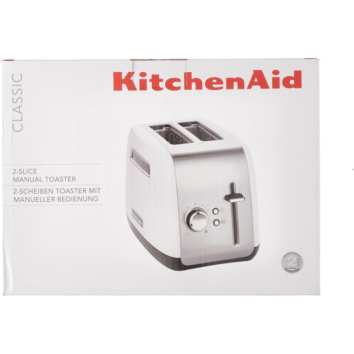 Тостер KitchenAid CLASSIC на 2 скибки, 1.8 кг, чорний