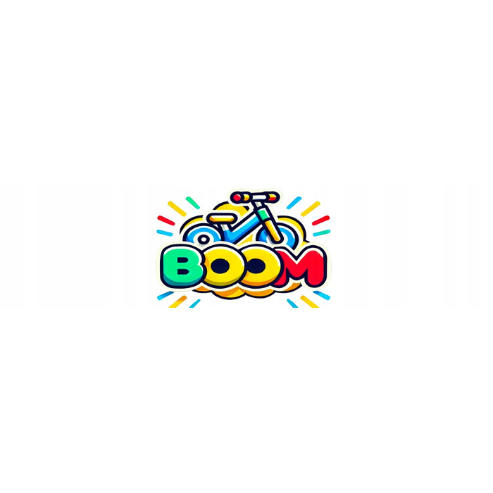 Беговель для хлопчика BOOM, надувні колеса, чорний