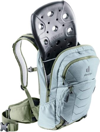 Жіночий велосипедний рюкзак Deuter Attack 14 SL із захистом, 14 л, зелений/хакі