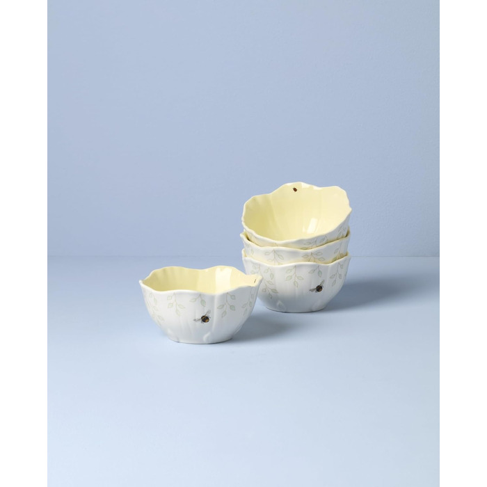 Набір десертних піал Lenox Butterfly Meadow Blumen, жовті, 4 шт.