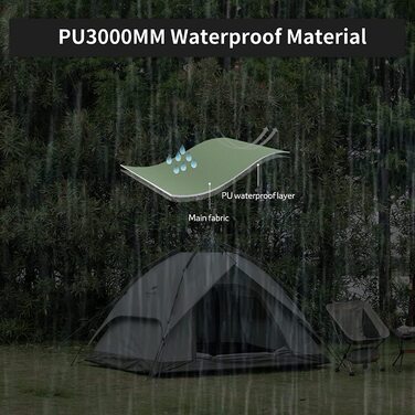 Намет Naturehike Pop Up автоматичний, купольний, двошаровий, для 3-4 осіб, сімейний, з великою місткістю та сумкою для перенесення, для кемпінгу