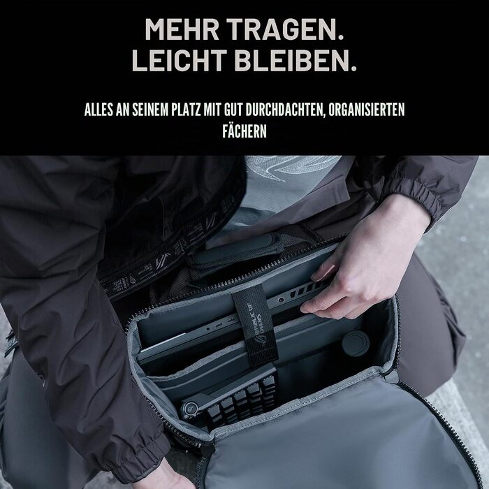 Ігровий рюкзак ASUS ROG Ranger BP2701 Cybertext Edition для ноутбуків до 18 дюймів, 24Л, водовідштовхувальний, Cybertext Grey