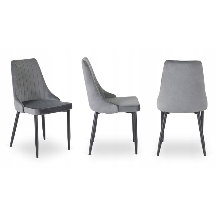 Стілець Mebel Elite, велюр, сірий, 1 шт.