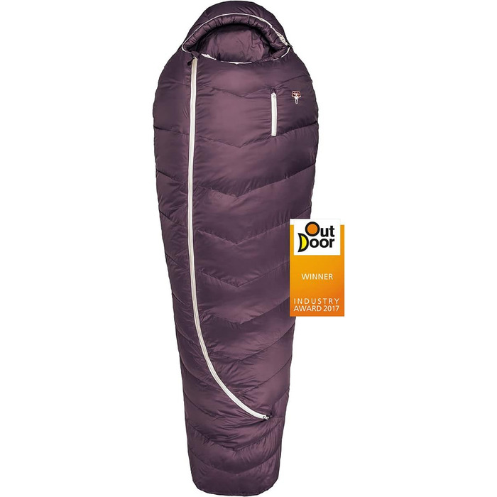Зимовий спальний мішок Grüezi Bag Biopod DownWool Subzero, 200 см (Berry, на зріст до 175 см)