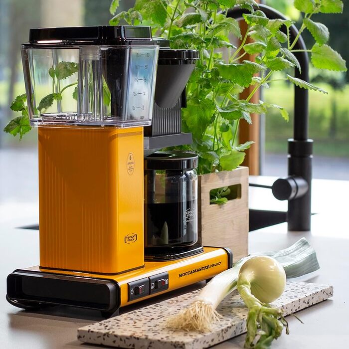 Кавоварка Moccamaster KBG Select, фільтраційна, 1.25 л, жовта Yellow Pepper