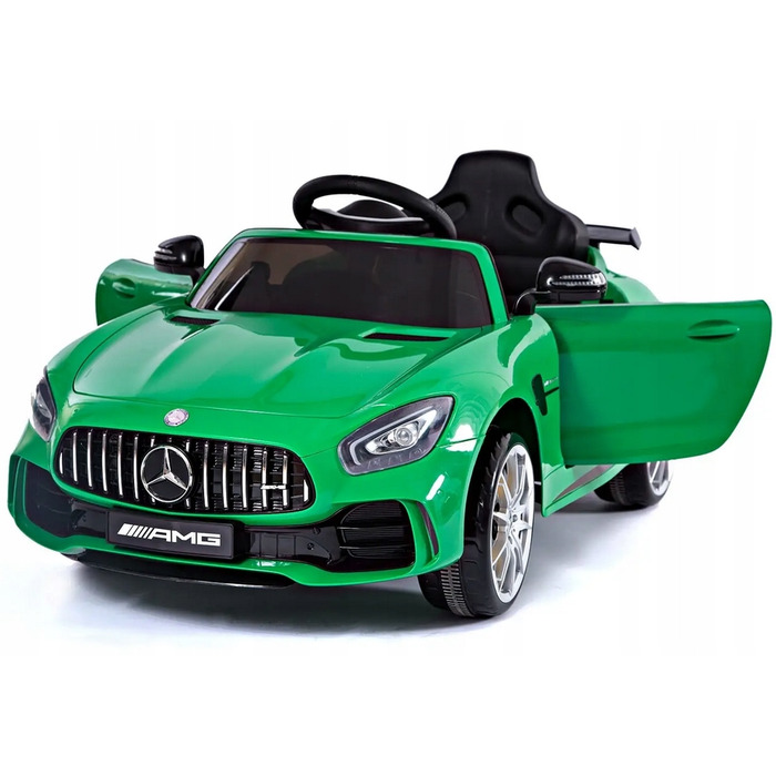Дитячий електромобіль Mercedes GTR-S: м'які колеса EVA, шкіряне сидіння, пульт ДК, червоний