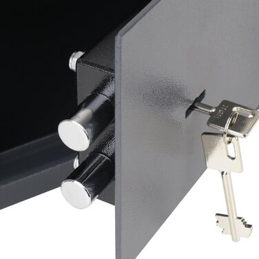 Сейф HMF 49200-11 з ключем, меблевий, 31x20x20 см, антрацит